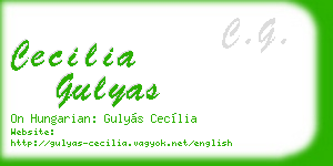 cecilia gulyas business card