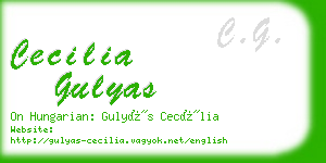 cecilia gulyas business card